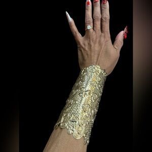 Intricate Gold Cuff Bracelet